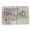 Toyota Aygo   05-14   retrovizor/ogledalo desni-ručno podešavanje    87910-0H010