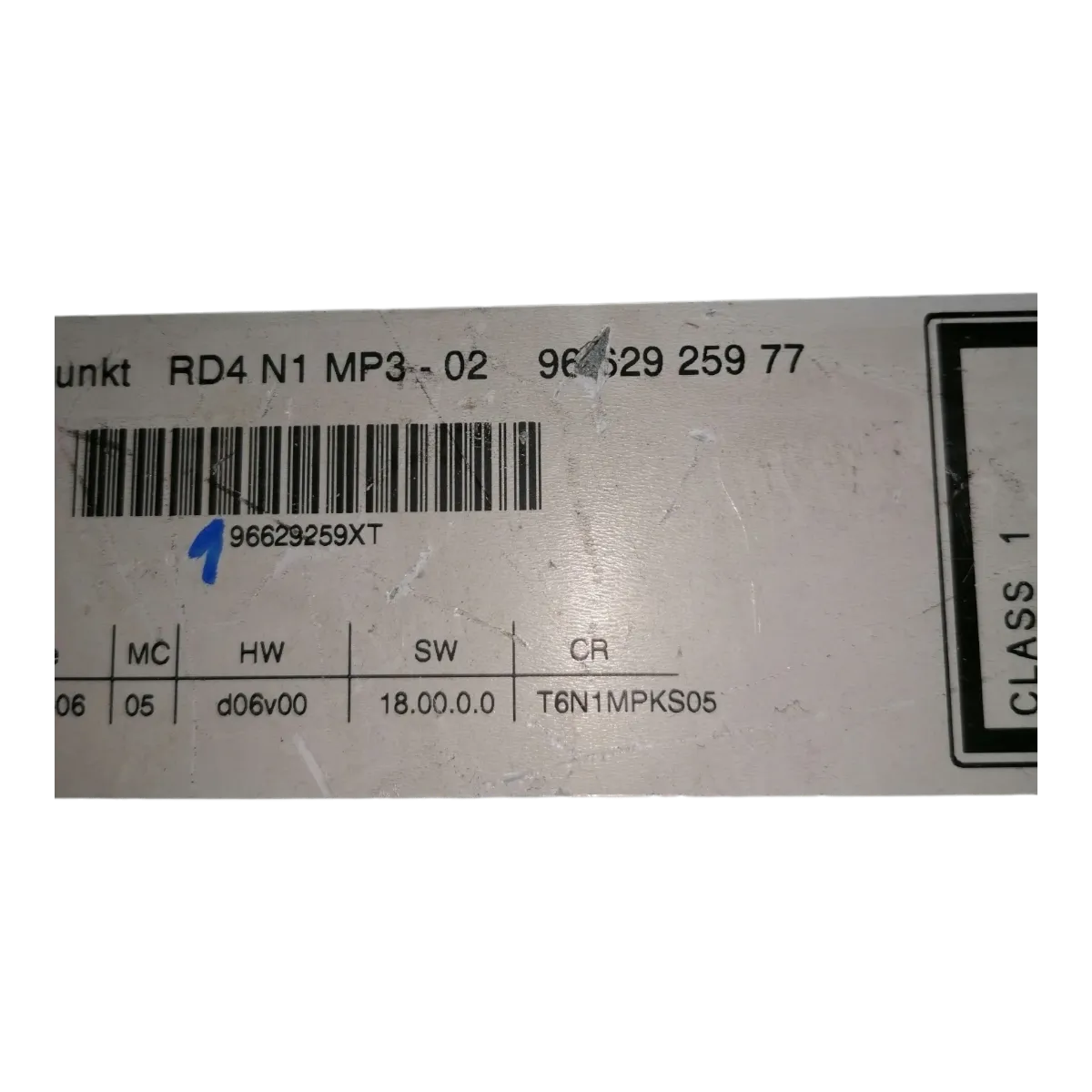 Peugeot  307  00-09    CD/radio     9662925977    96629259XT   7645127393