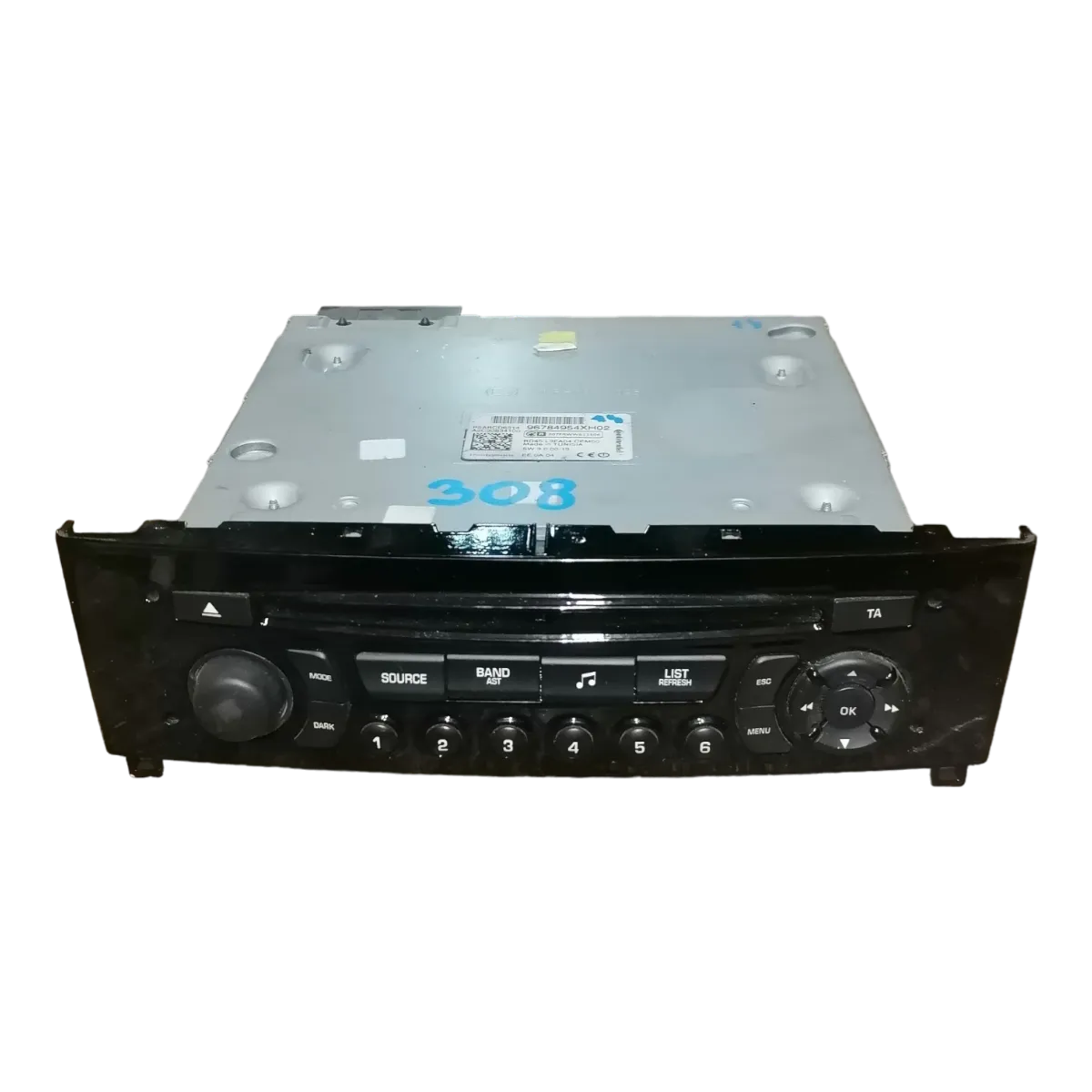 Peugeot 308   07-13      CD/radio    96784954XH   A2C30834100