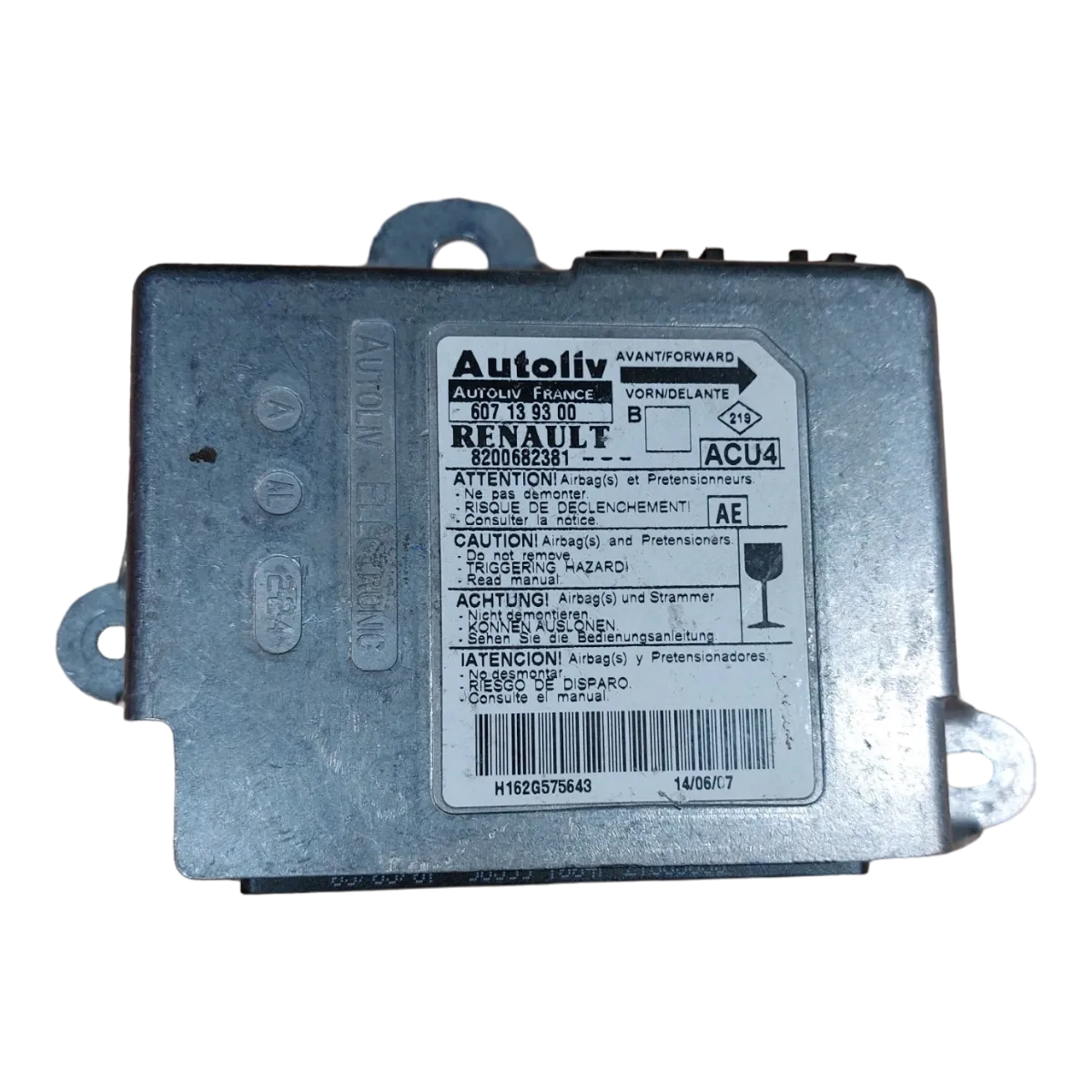 Renault Megane II  01-08   centrala airbaga  8200682381   607139300