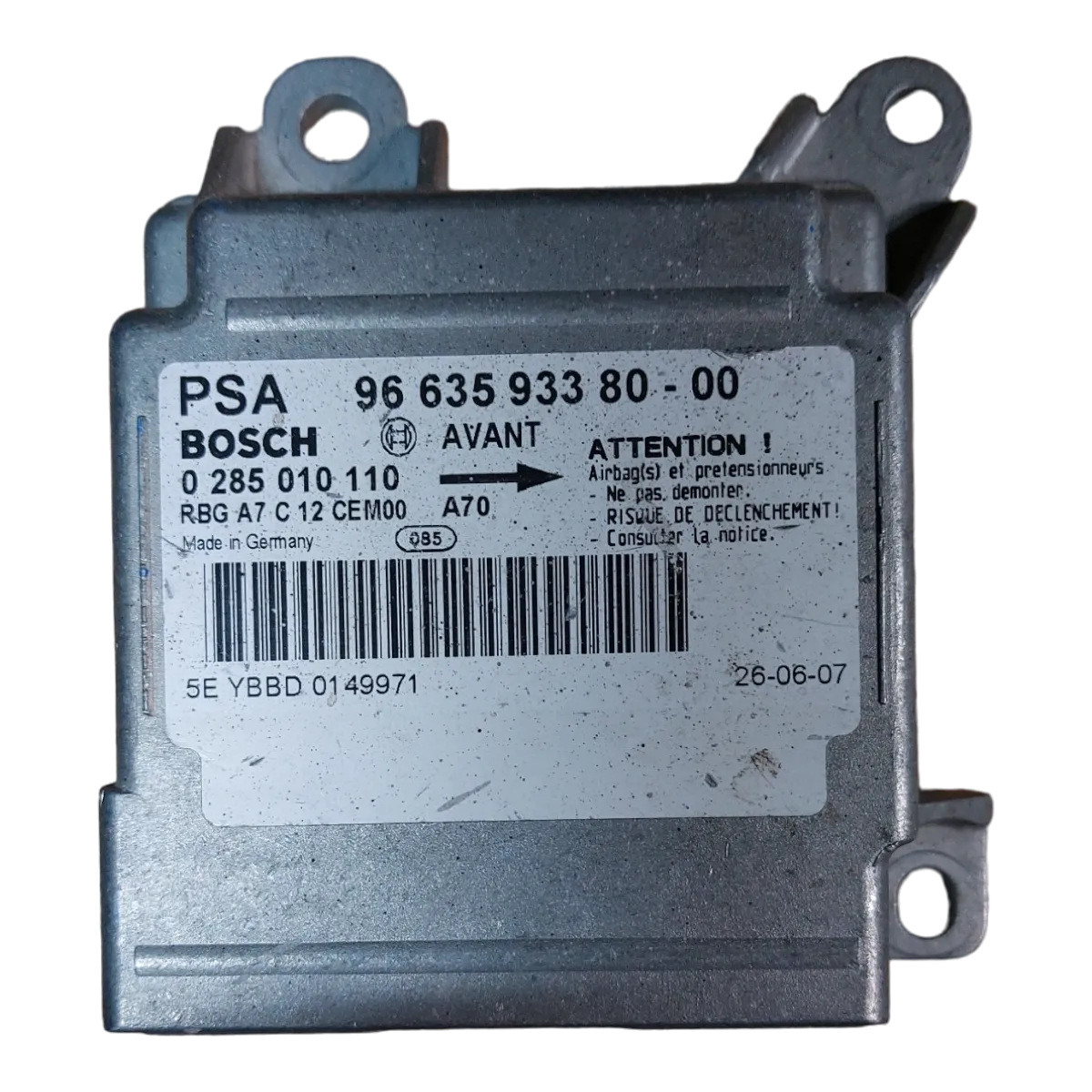 Peugeot 307 00-09 centrala airbaga  9663593380   0285010110