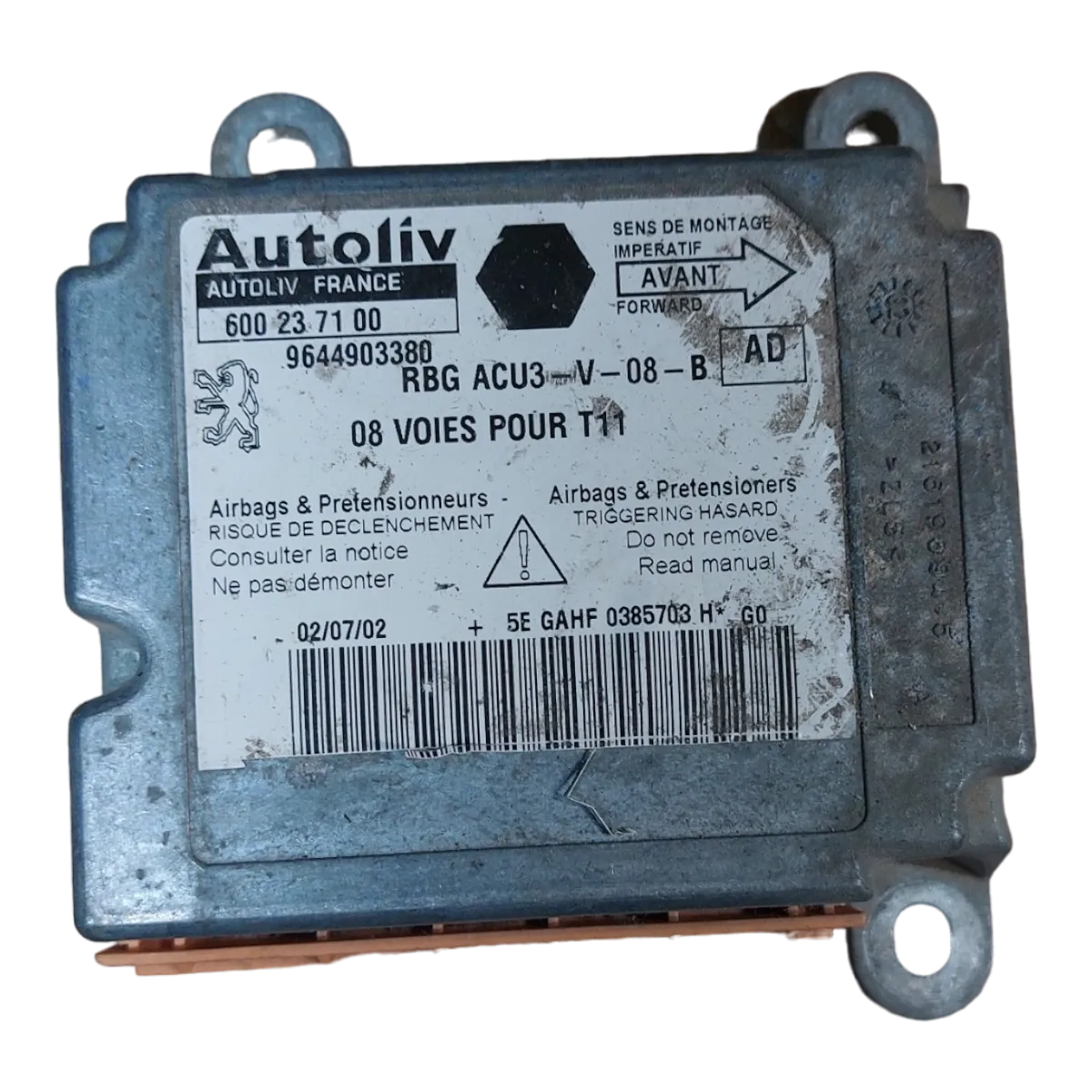 Peugeot 206 98-09 centrala airbaga 9644903380 600237100