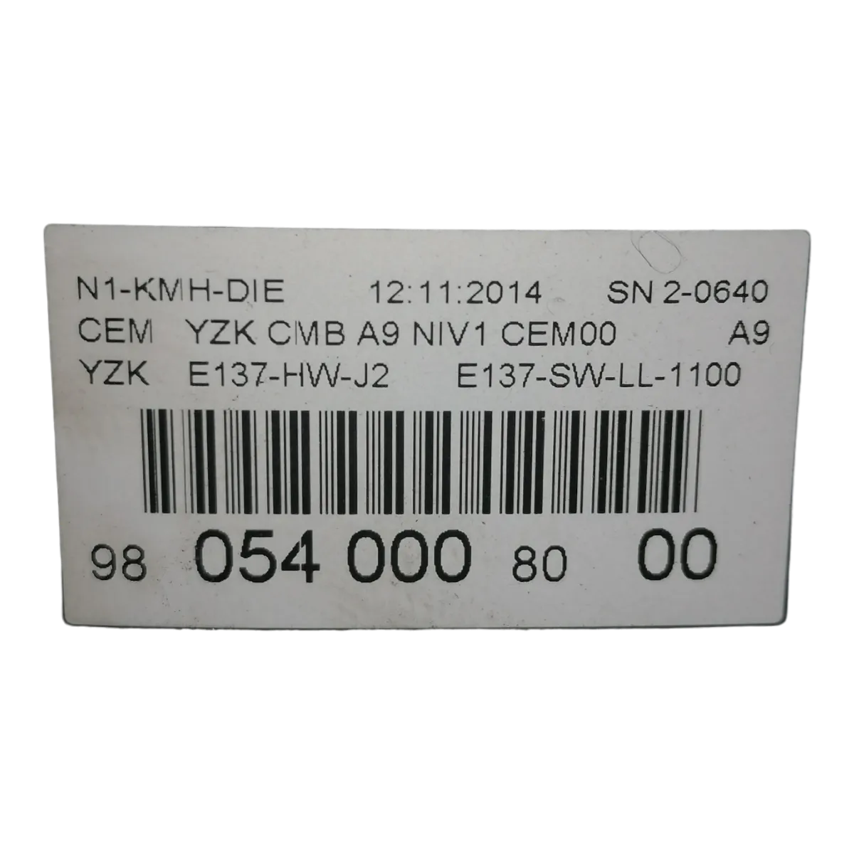 Peugeot 208 12-19   kilometar sat/brzinomjer    9805400080