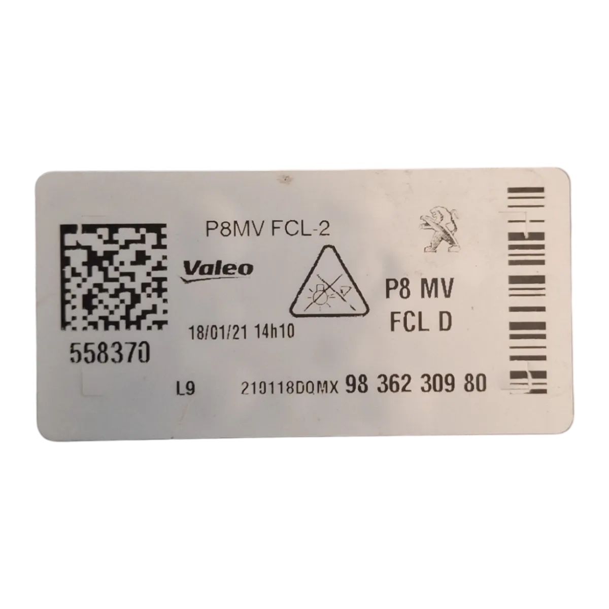 Peugeot 5008  P87   17-20    dnevno svjetlo desno    9836230980