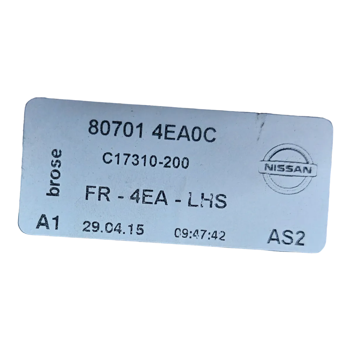Nissan Qashqai   13-21   podizač stakla prednji lijevi    807014EA0C  C17310200