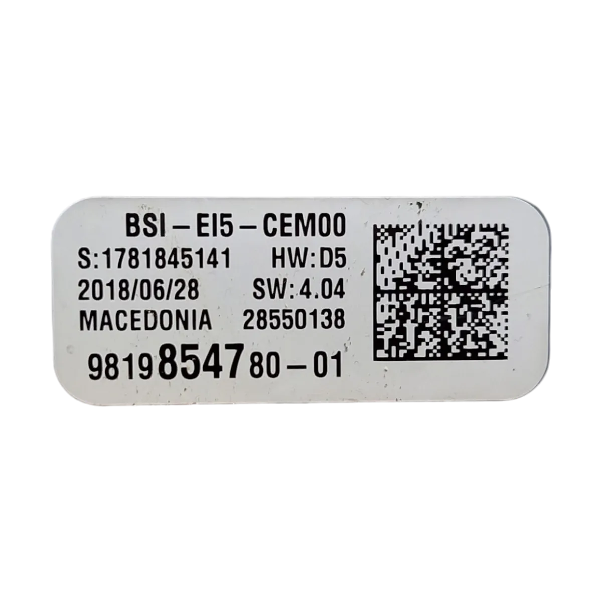 Peugeot 5008  P87    17-     BSI  kutija osigurača    9819854780   BSI EI5-CEM00
