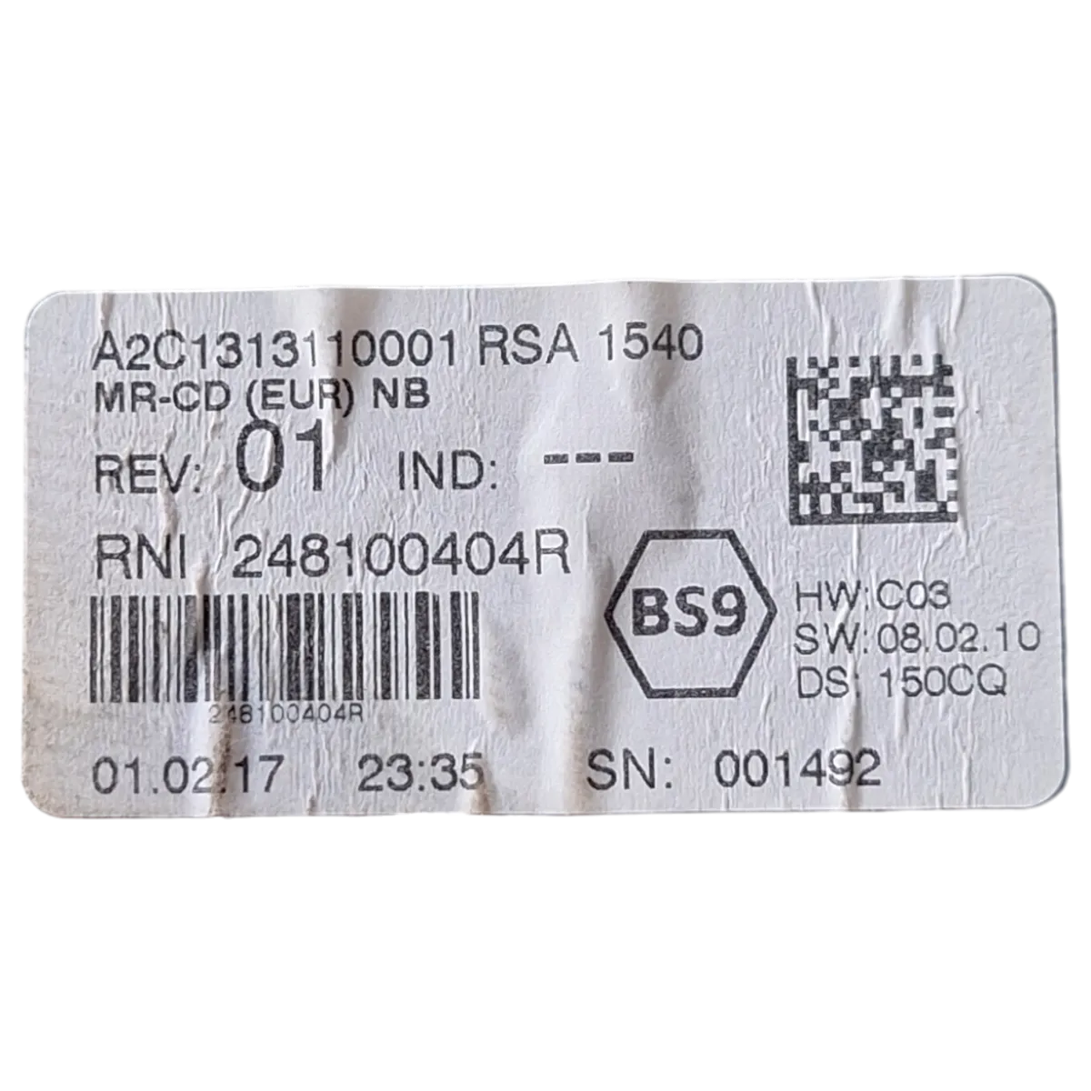 Renault Talisman  15-    kilometar sat/brzinomjer    248100404R   A2C1313110001