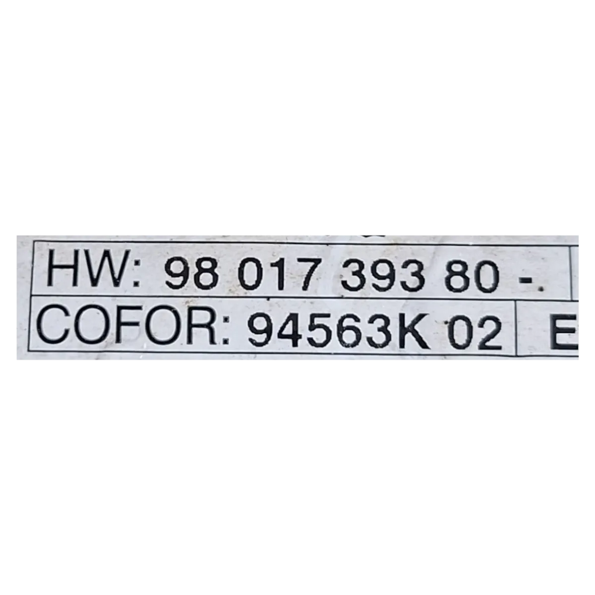 Citroen C4 Cactus  1.6 HDI  EURO VI  14-18   kapacitator  START-STOP  9801739380   94563K02