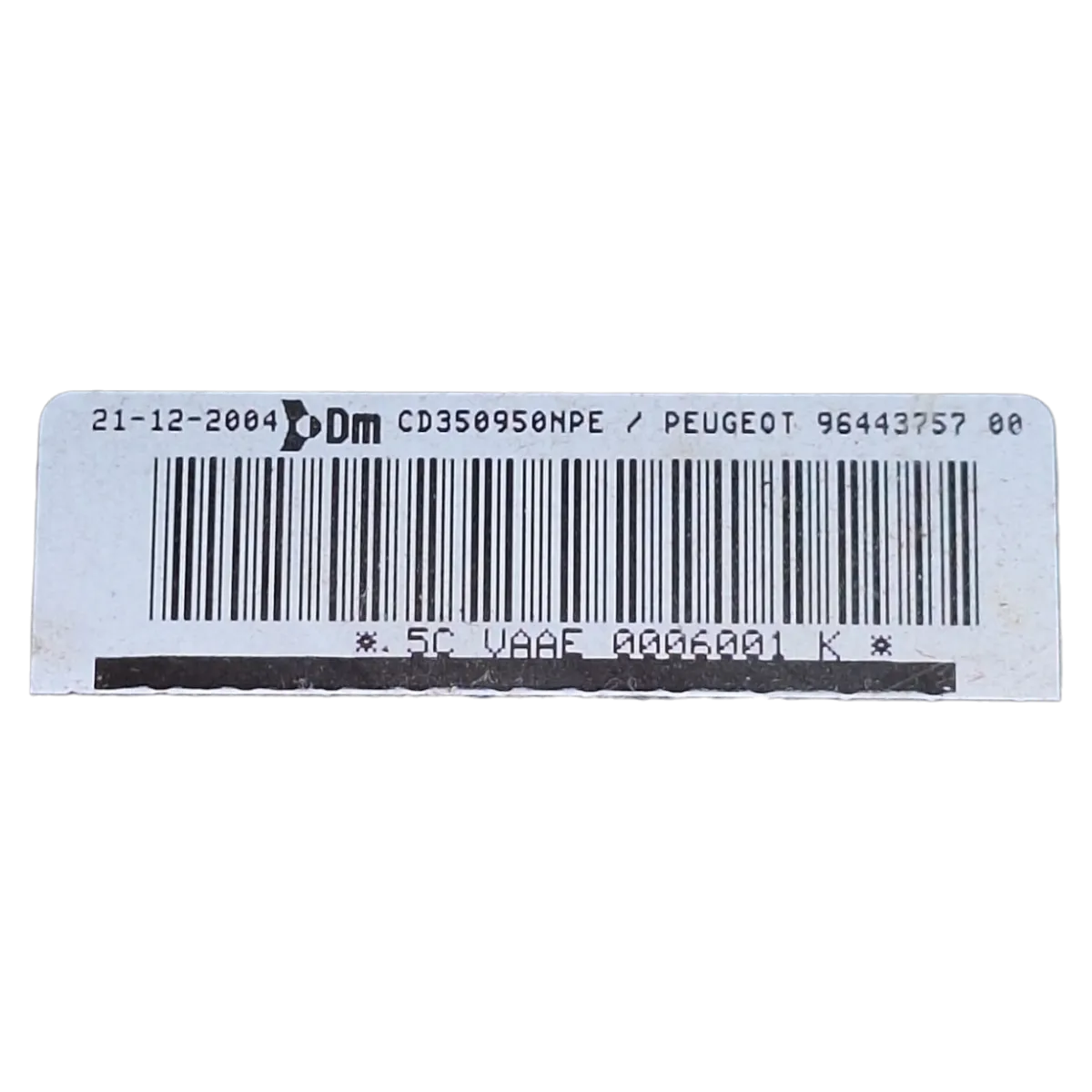 Peugeot 1007   04-09    airbag/zračni jastuk suvozača    9644375700   CD350950NPE