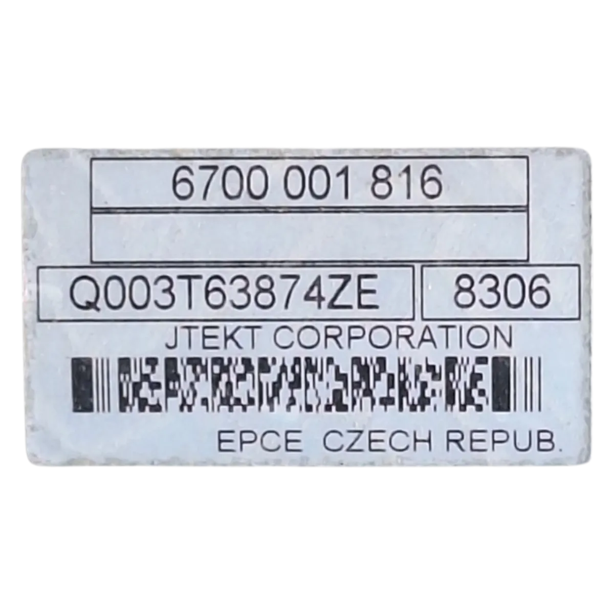 Peugeot 207 CC 07-15   letva volana    6700001816  Q003T63874ZE  9684988680