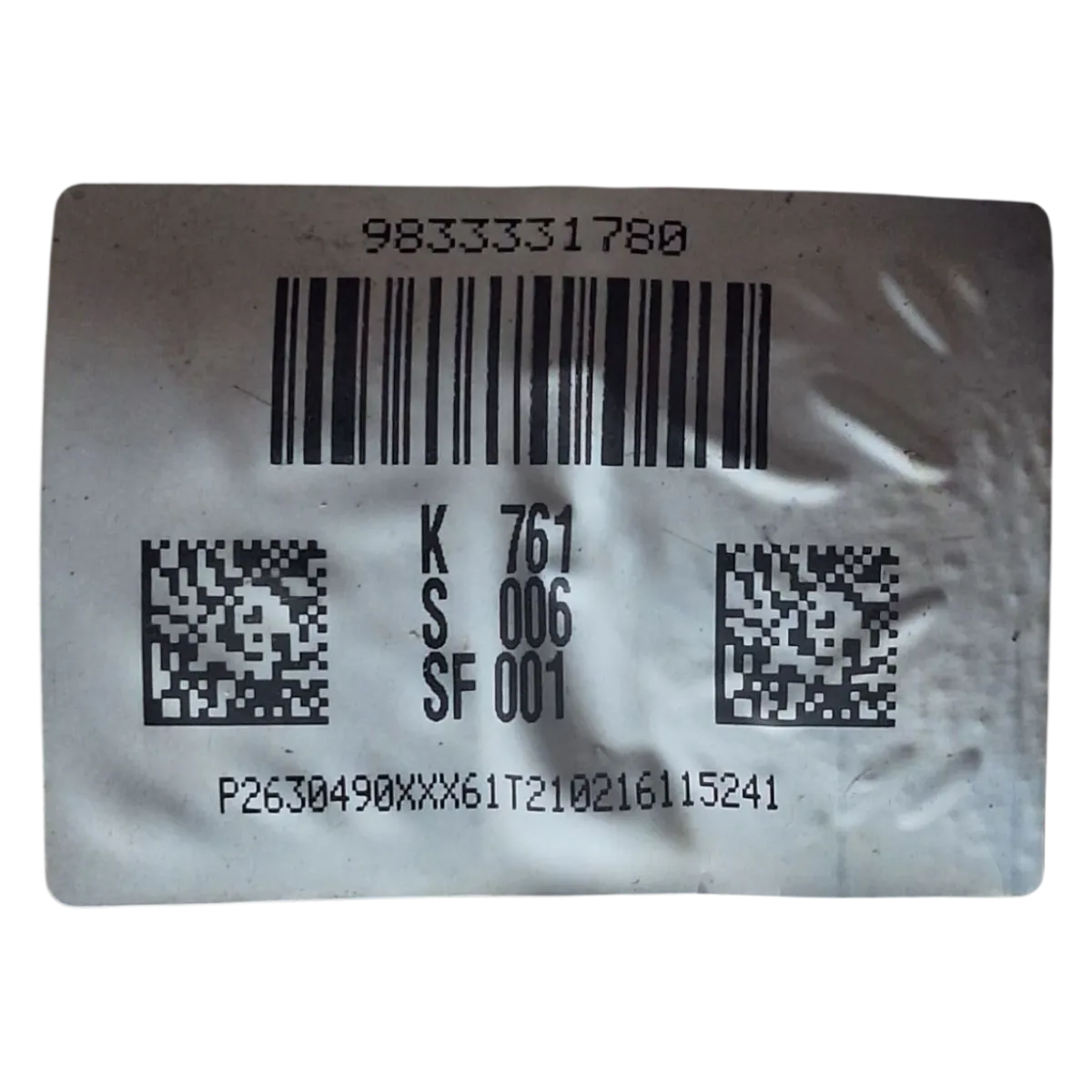 Peugeot 208 P21E  1.5 HDI  19-      DPF/FAP katalizator/filter krutih čestica     9833331780  PSA K761 S006