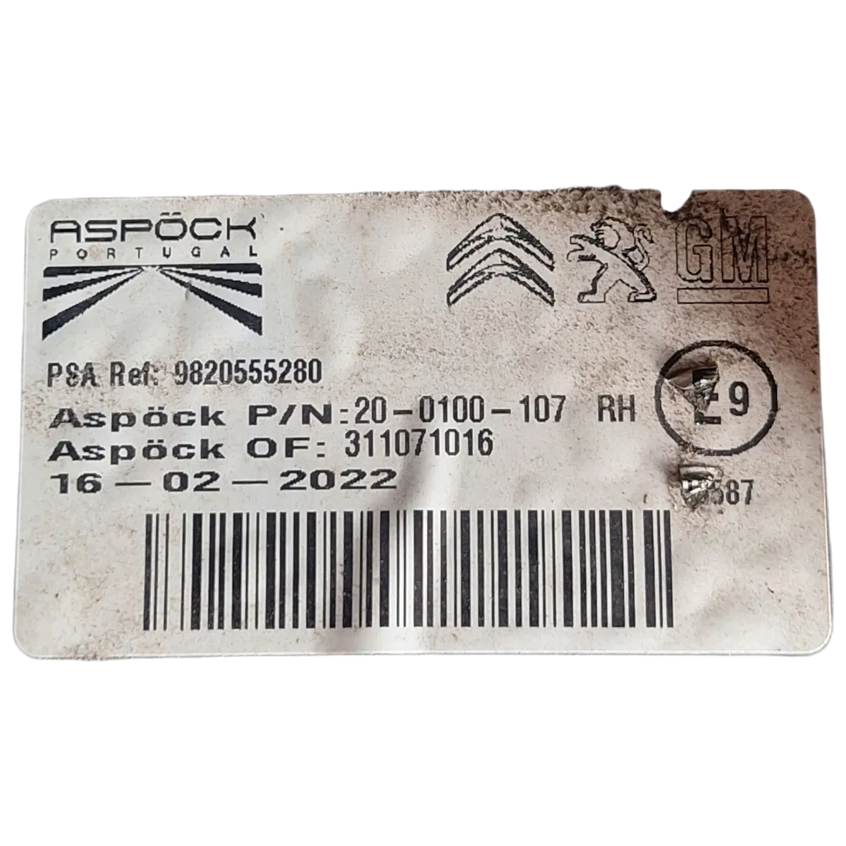 Peugeot  Rifter  18-     lampa zadnja desna    9820555280