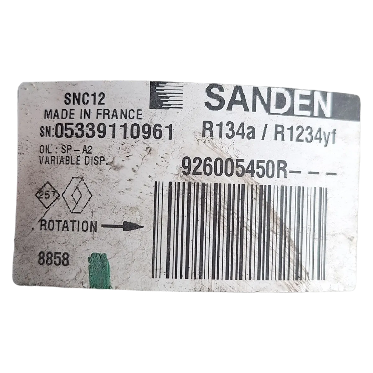 Nissan Juke  F16  1.0 TCE   19-    kompresor klime    926005450R