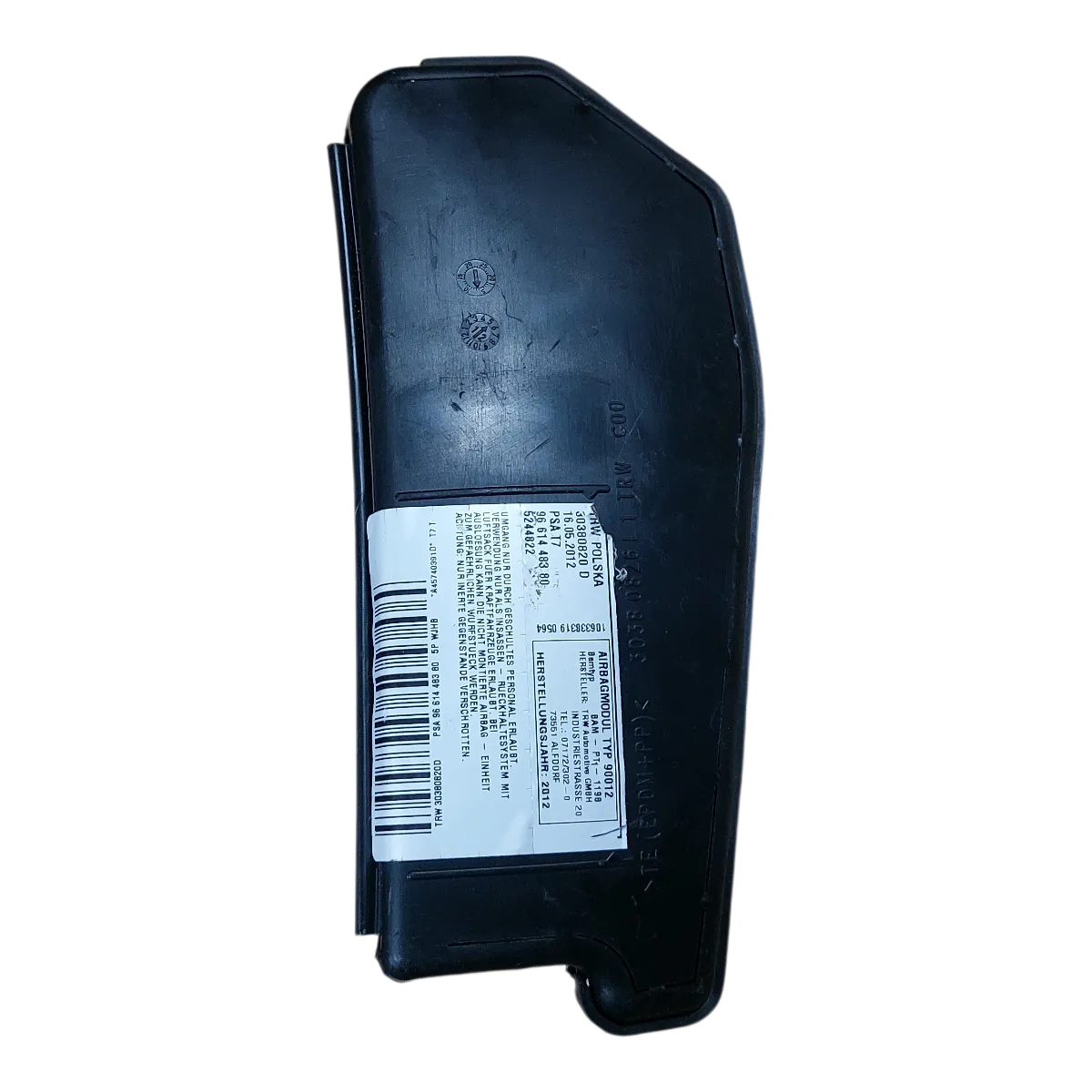 Peugeot 308 CC  09-15   airbag/ zračni jastuk sjedala lijevi donji  9661448380