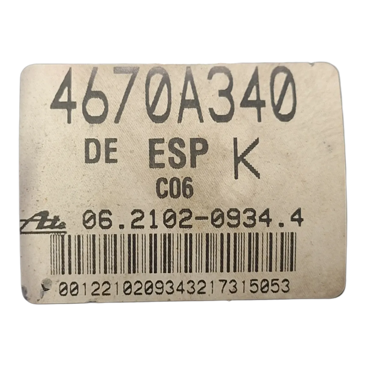 Citroen C-Crosser 2.2 HDI  07-12   ABS pumpa   4670A340  06210209344  06210951003  28560010023