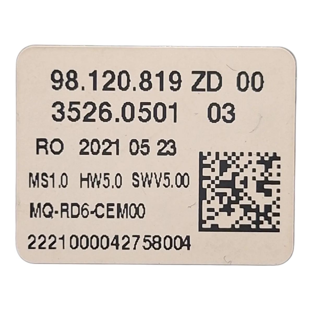 Peugeot  Expert IV  16-     komande radija   98120819ZD