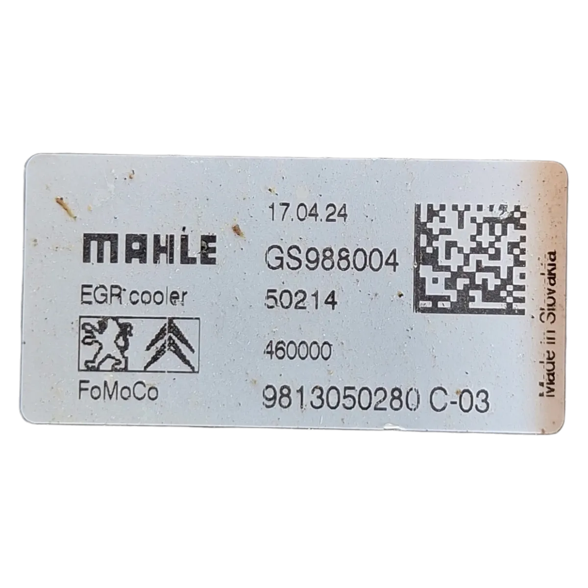 Peugeot Expert IV  1.5 HDI  16-   hladnjak EGR ventila    9813050280  GS988004    15.000km