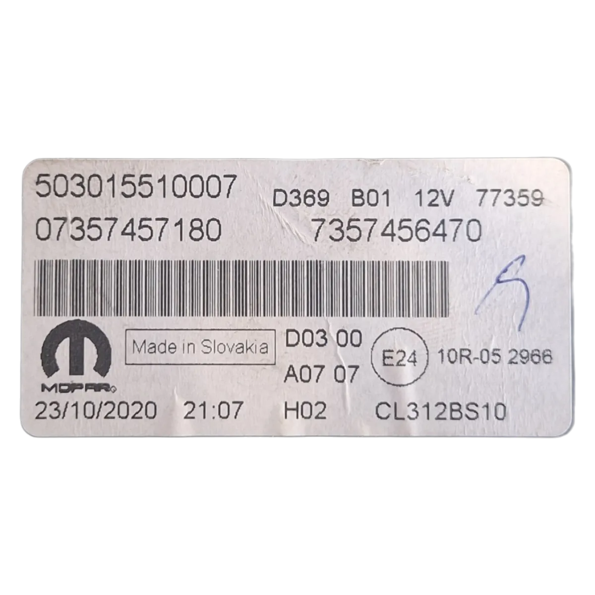 Fiat 500  Hybrid    20-    kilometar sat/ brzinomjer     503015510007  7357457180
