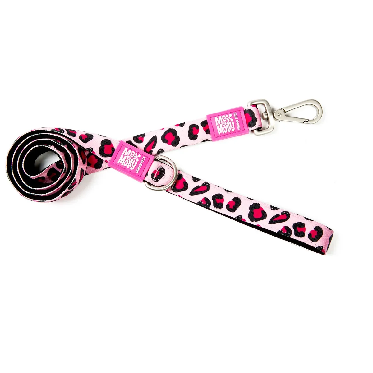 M&M SHORT LEASH LEOPARD PINK