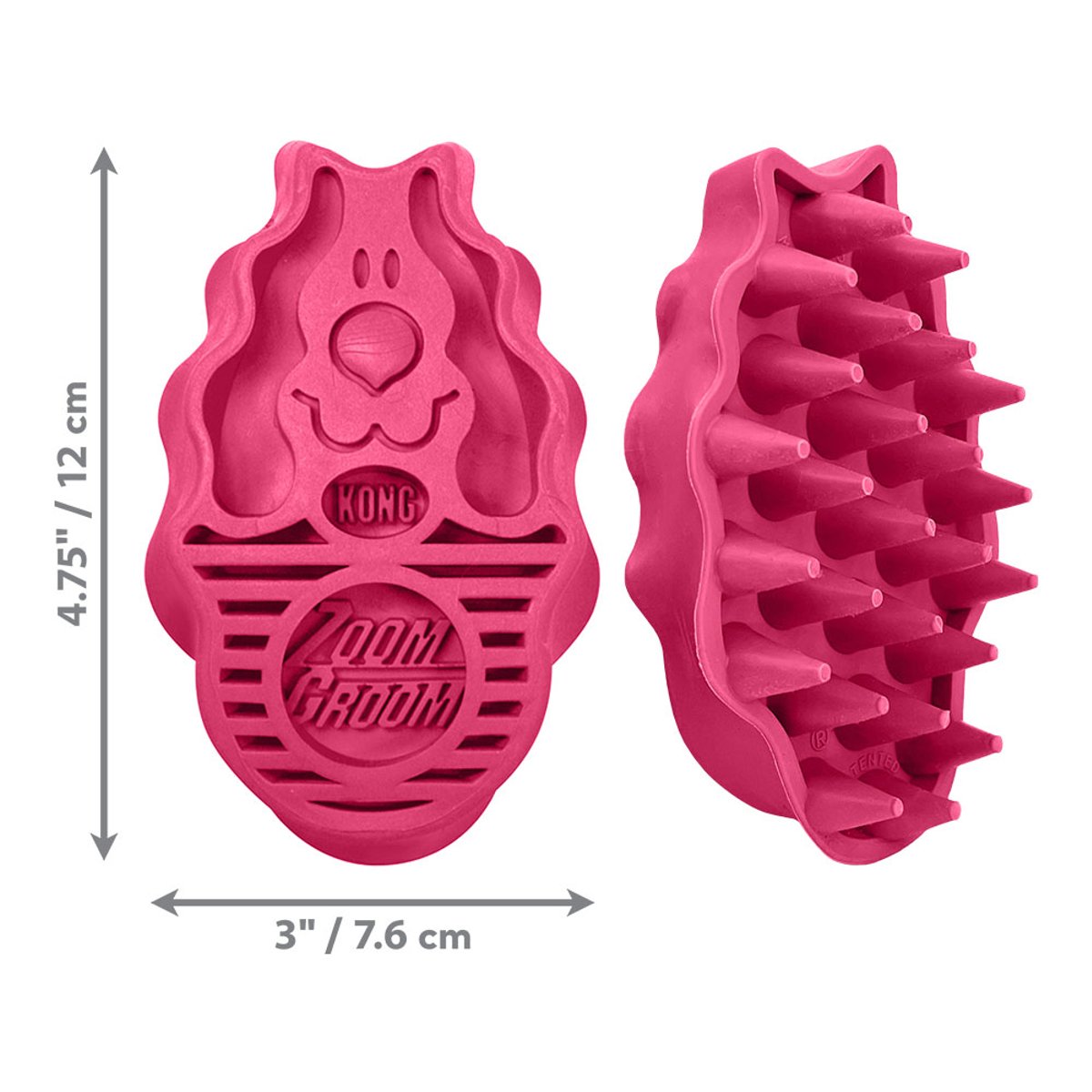 KONG ZoomGroom Raspberry L