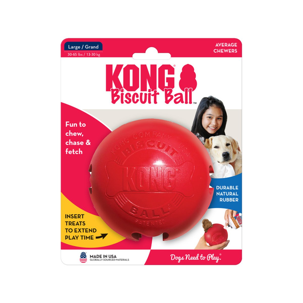 KONG igračka za pse BISCUIT BALL LARGE