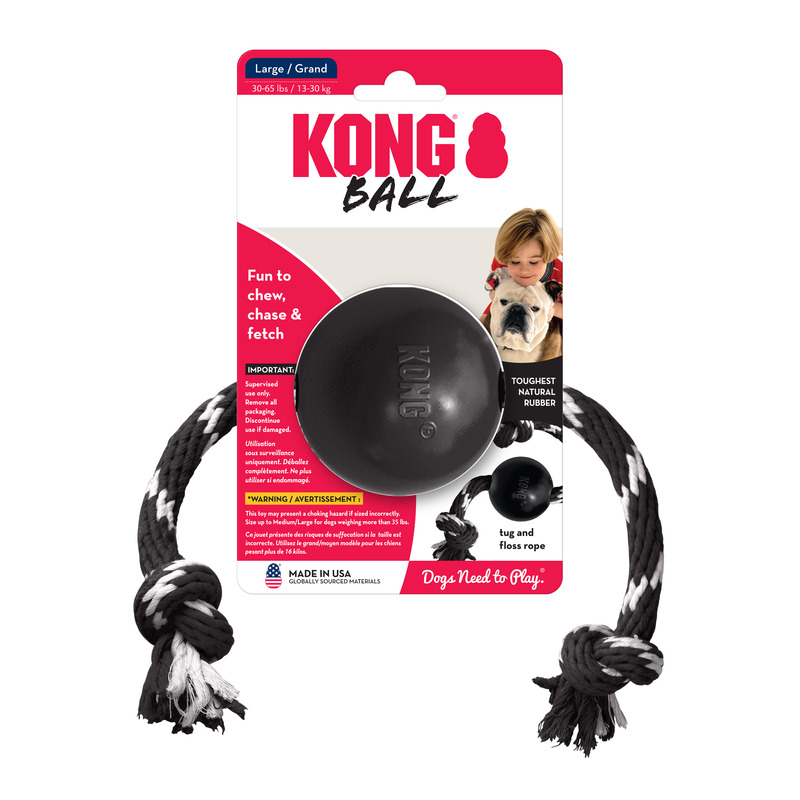 KONG igračka za pse Extreme Ball w/Rope Large