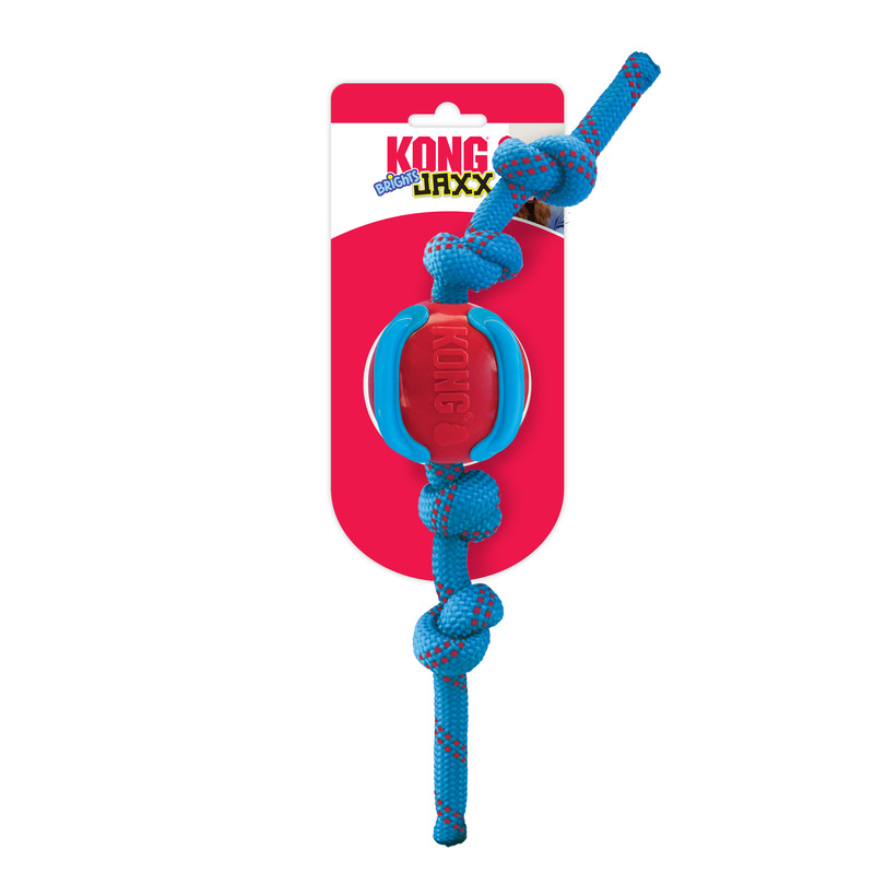 KONG Jaxx’s Brights Ball w/rope Assorted md